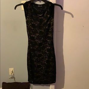 Black sheer dress with under slip